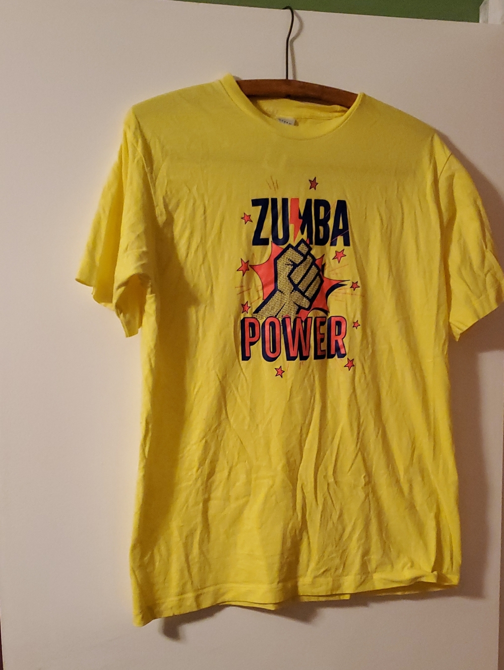 Zumba "one size fits most" Power Yellow Graphic Tee